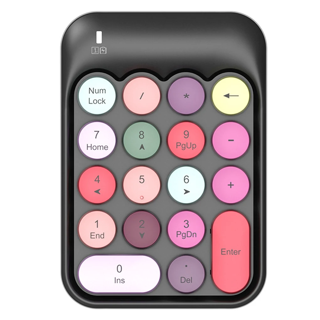 

Беспроводная цифровая клавиатура, 18 клавиш, портативная круглая клавиатура 2,4 ГГц с приемником, клавиатура для ноутбука, ПК, компьютера