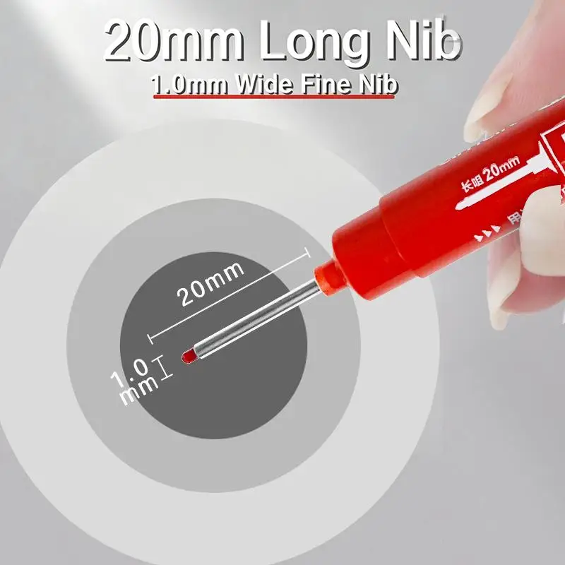 1PC Long Needle Marker Pen Precise Dash Pen for Woodworking Bathroom Tile Metal Deep Point Marking Tool