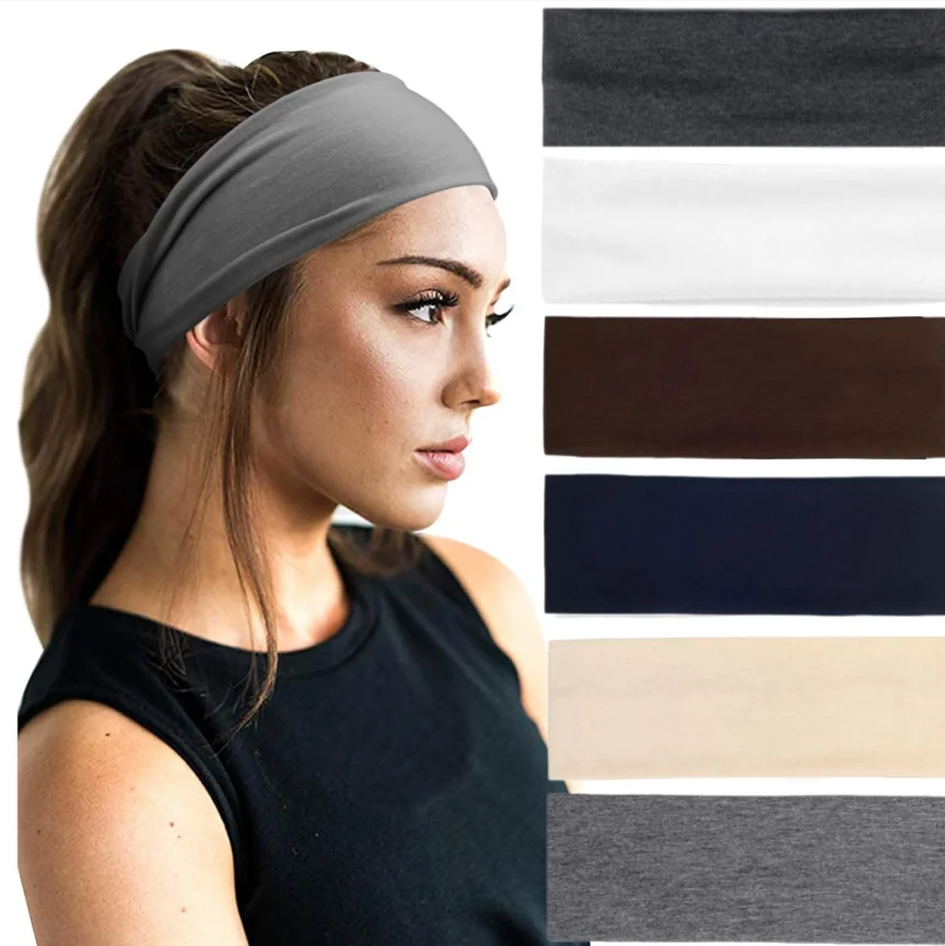 

6Pcs Sports Headbands, Women's Sweatbands, Sweat-Absorbing Head Wraps, Anti-Sweat Hair Hoops for Running