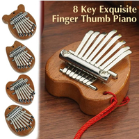 Miwayer 8 Key Mini Kalimba Thumb Piano - Portable Pocket Finger Piano w/ & Keychain Pendant /for Beginners Musical Gift