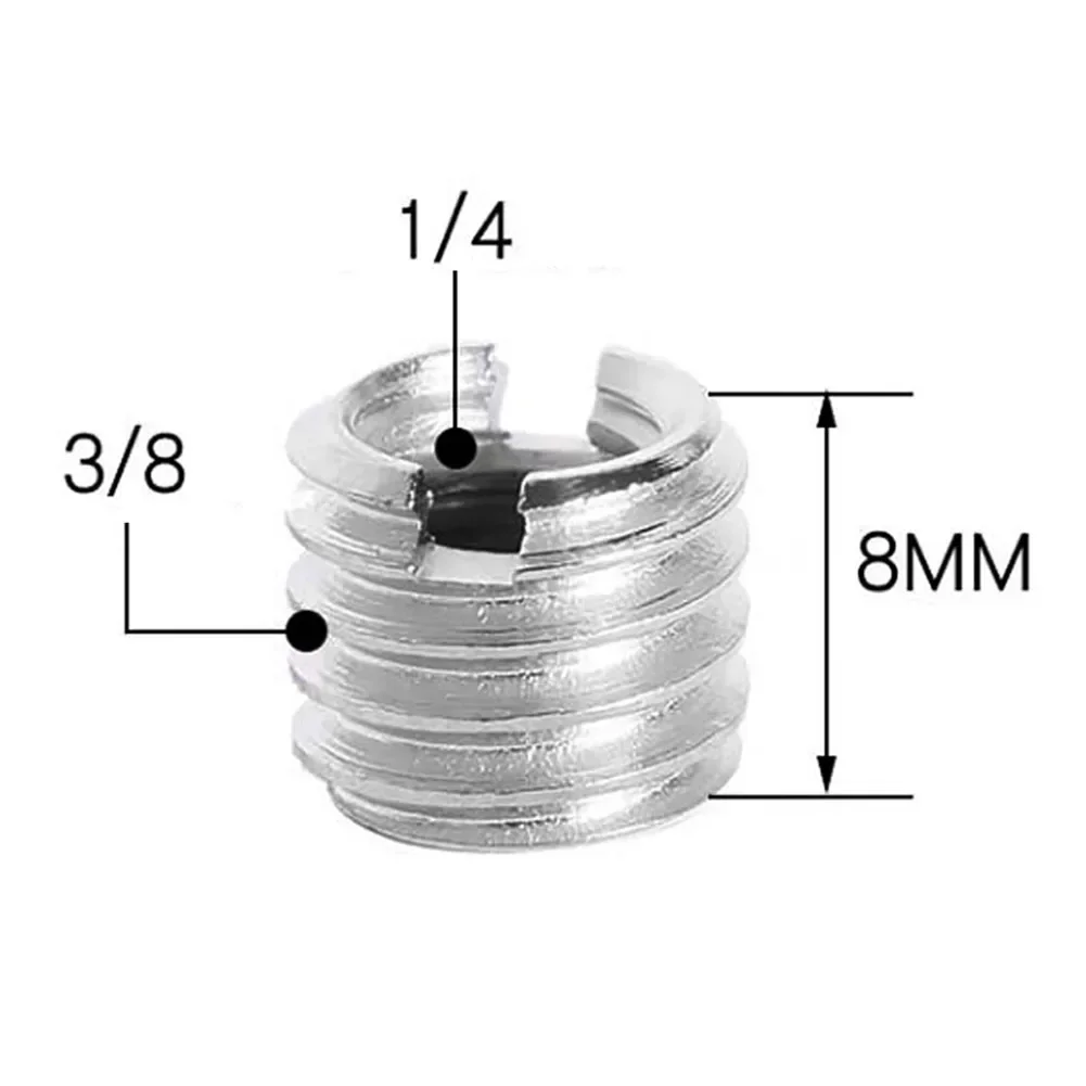 1pcs Threaded Screw Mount Adapter Aluminum Alloy 1/4 To 5/8 3/8 To 5/8 Threaded Screw For Levels Tripods SLR Cameras