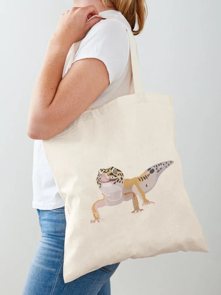 L is for Leopard Gecko Tote Bag Women's shopper bag custom men's women