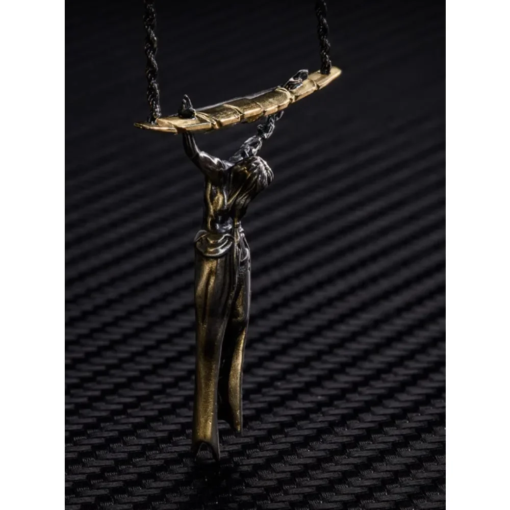 Simple Retro Game Around The Same Pendant Necklace Creative Fashion Trend Street Niche Party Men and Women Pendant Gift Jewelry