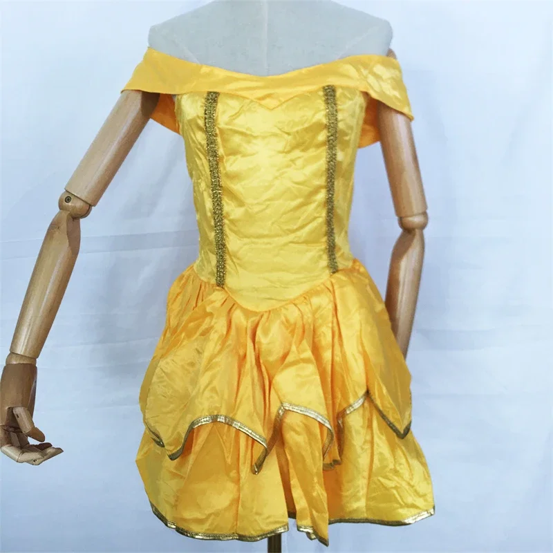 S-2XL disfraz de Carnaval Cosplay vestido de princesa Bella para vestido de fiesta de Navidad PA7950