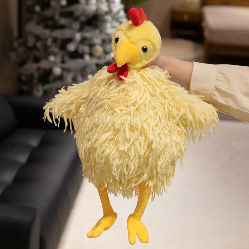 28/38 centimetri Divertimento Capelli Lunghi Gallina Peluche Bambola Cuscino Del Fumetto Papillon Gallo Pollo Peluche Decorazione Della Casa Regalo Per I Ragazzi E ragazze