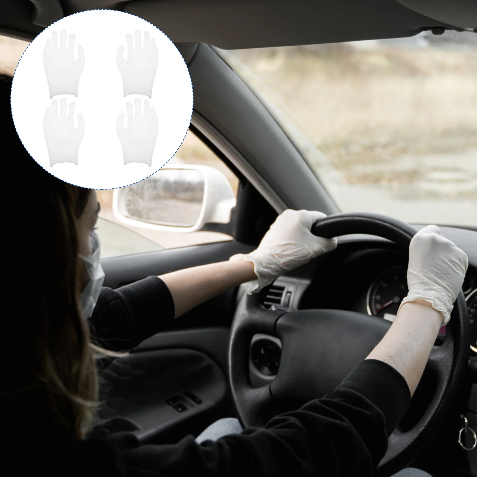 12 قطعة قفازات غزل القطن قابلة لإعادة الاستخدام خفيفة الوزن قابلة للتنفس وامتصاص العرق لفحص المجوهرات والعناية باليدين الجافة متعددة الأغراض