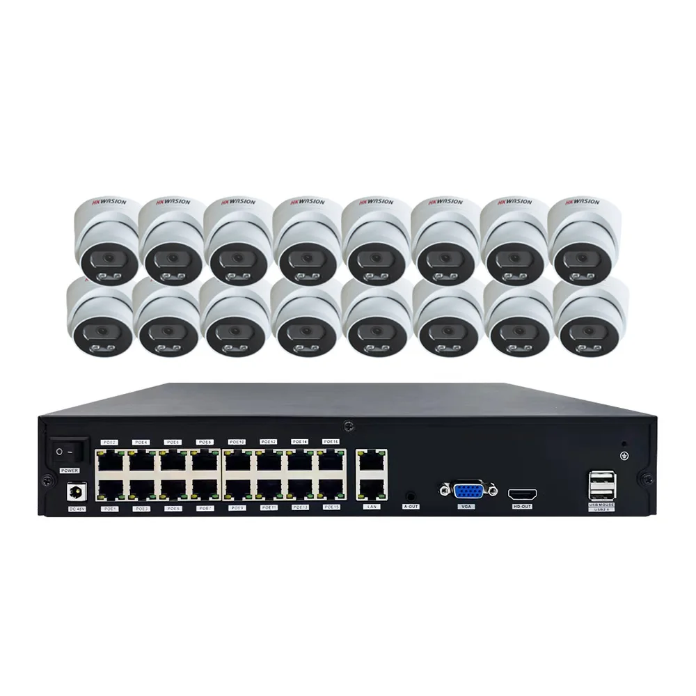 

16CH 4K 8MP Surveillance Camera IP POE Onvif H265 Audio Dome Onvif HD Night Vision Human Detect 48V 4MP CCTV Video Security For