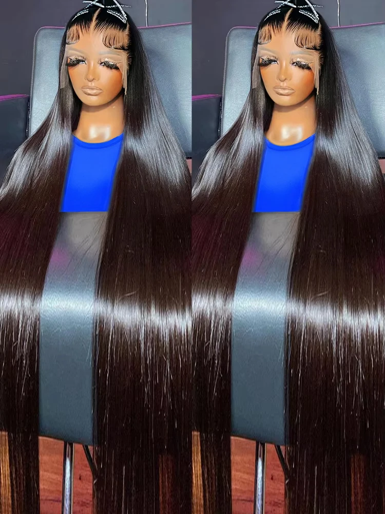 300 الكثافة Hd شفافة 13x6 العظام شعر طبيعي مفرود الباروكات الأمامية البرازيلي 40 46 بوصة 13x4 360 الدانتيل الجبهة الباروكات للنساء