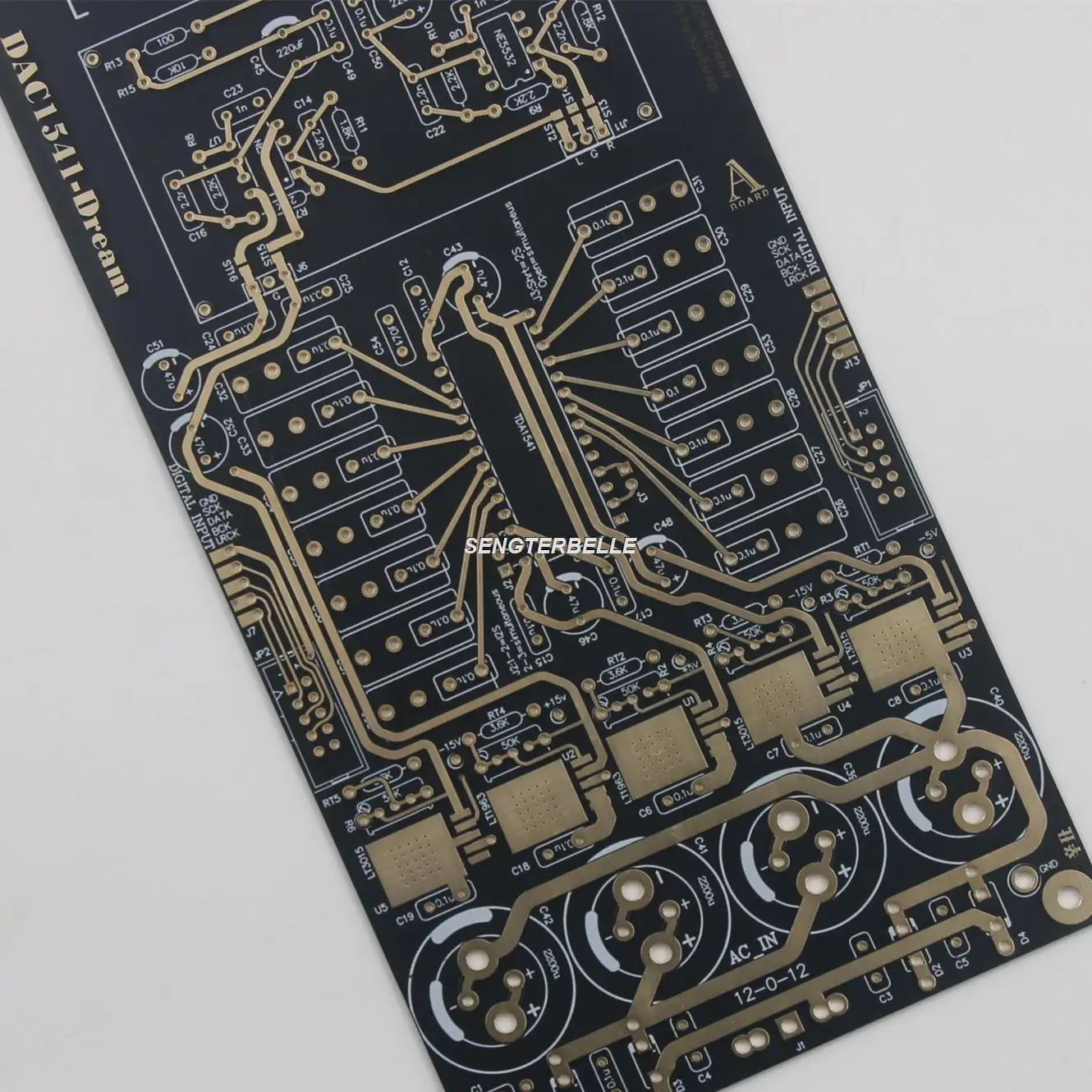 HiFi 1PC TDA1541 Stereo Auido Decoder Bare Board Gold Plate PCB Coaxial Optical USB DAC