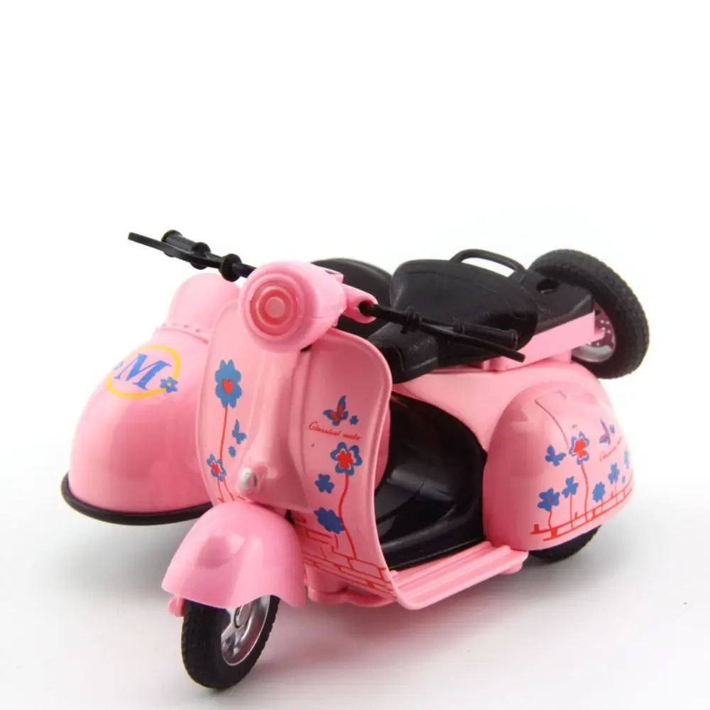 Modello di moto pull-back a tre ruote Simulazione Suono e luce Moto giocattolo in lega Pressofuso Mini modello di auto in miniatura