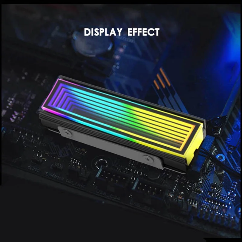AC56-M.2 ARGB Radiator Komputer 2280 SSD M2 Radiator PC RGB M.2 Nvme Pendingin Heatsink Efek Endless Abyss