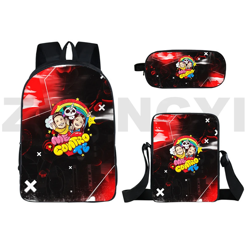 3 in 1 Children Me Contro Te Cute Backpack Fashion Big School Bag Cartoon Pencil Case Shoulder Bag 3D Me Contro Te Anime Bookbag