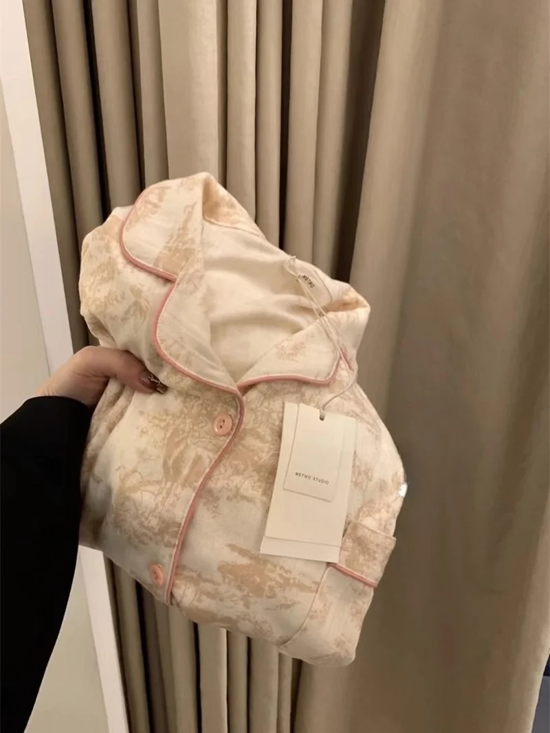 100% Pure Cotton Sleepwear Women's 2026 New Style Spring Autumn Winter Double Layer Gauze Baby Cotton Postpartum Home Clothes...