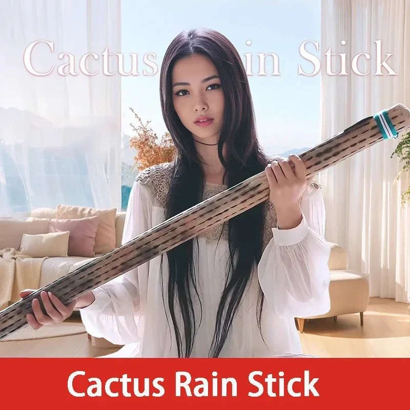 

Cactus Rain Stick Meditation Sound Therapy Shaker Instrument Relax Yoga Spiritual Musical Tool Professional Orff Instruments