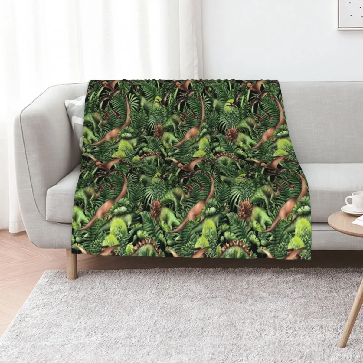 

Watercolor Dinosaurs Throw Blanket funny gift Shaggy For Decorative Sofa Bed Fashionable Blankets
