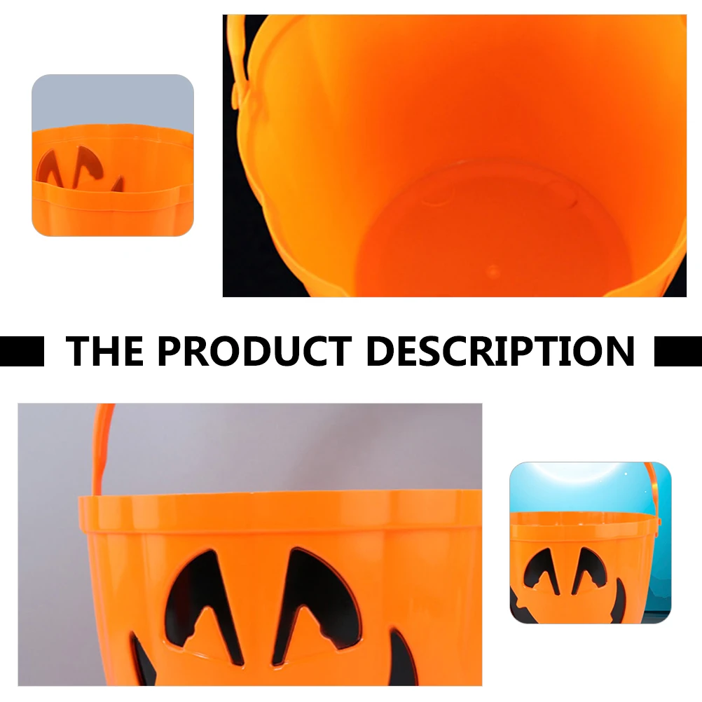 

2pcs Luminous Pumpkin Bucket Halloween Decoration Party Favors Home Office Desktop Ornament Glowing Halloween Pumpkin Light
