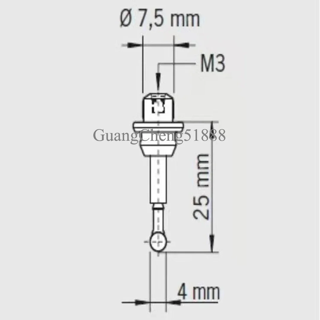 1PC CNC Cmm Machine Tool Touch Probe StylusM3 4mm stelo in ceramica a sfera rubino per sensore 3D 80.362.00