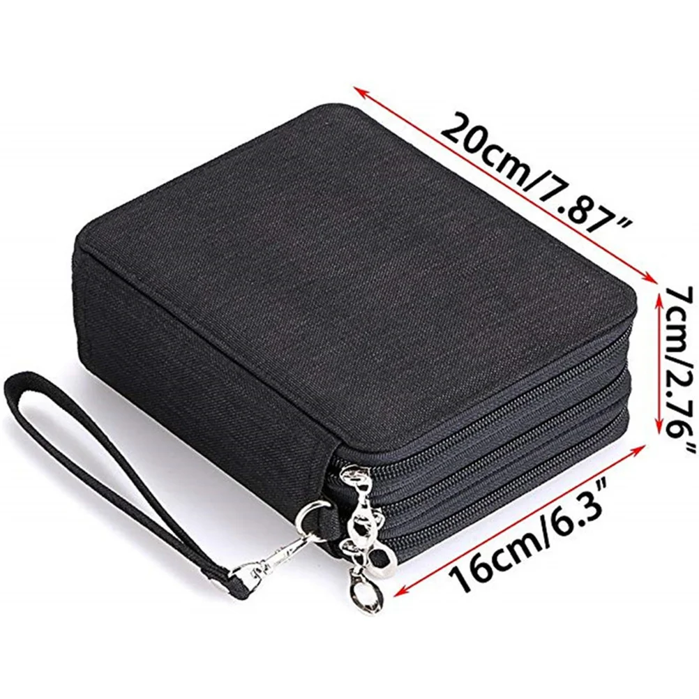 1 قطعة حقيبة أقلام الرسم أكسفورد القماش مقاوم للماء مقلمة متينة 78 ثقوب منظم قرطاسية لاستخدام الطلاب