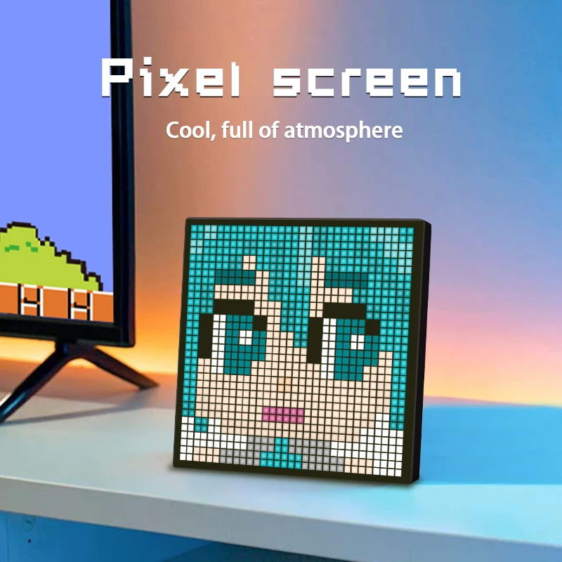 LED Pixel Display RGB LED Matrix Panel Programmable Pixel Art Display with Bluetooth APP Control Creative Pixel Screen