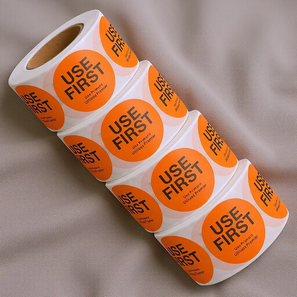 

4 Rolls Use First Stickers Food Service Inventory Control Labels Restaurant Adhesive Kitchen Food Storage Stickers