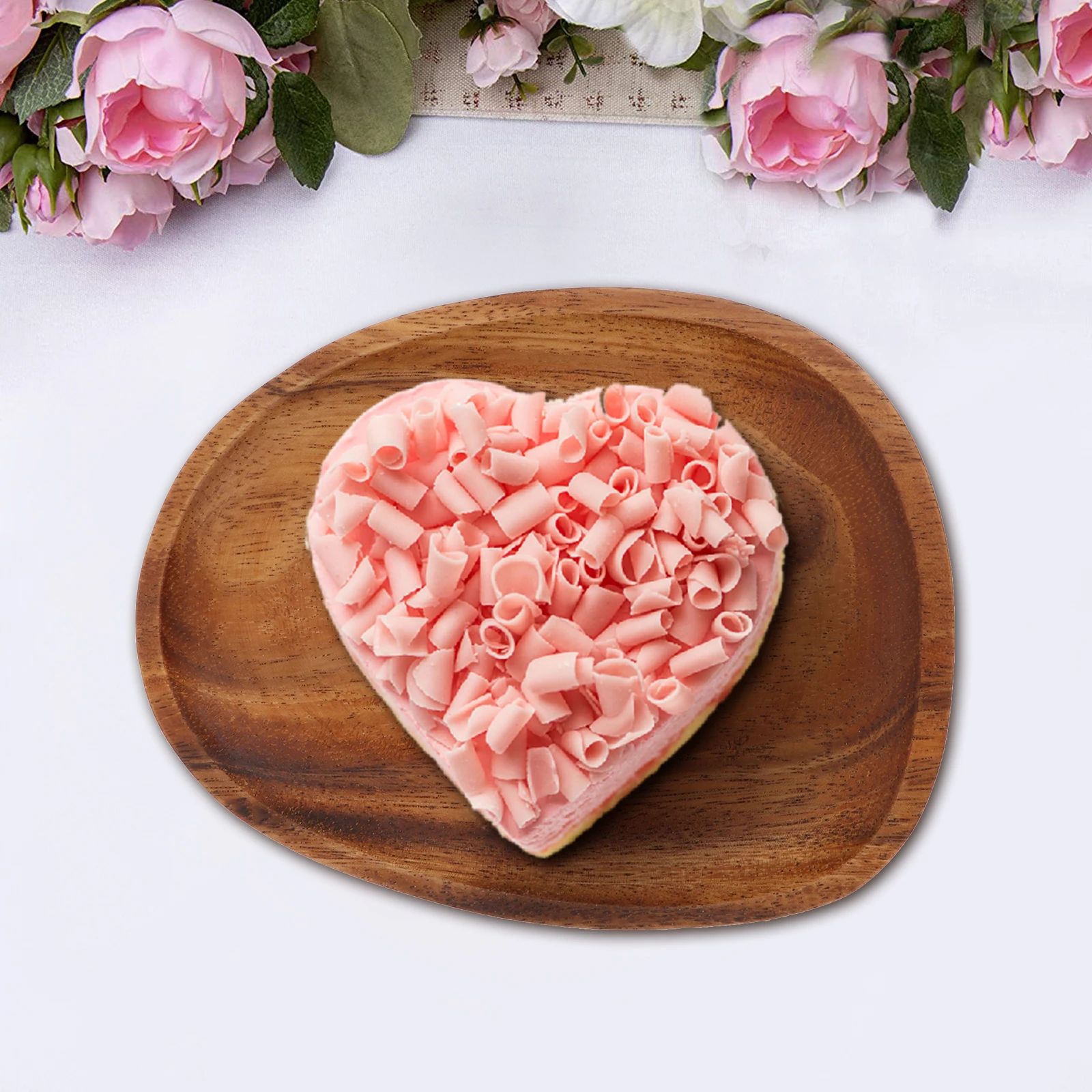 

1pc Wooden Snack Plate Brown Creative Irregular Serving Dish For Desserts Refreshments Food Container Kitchen Barware