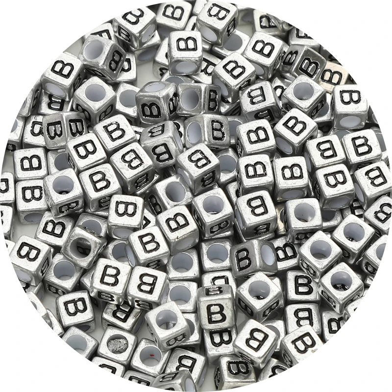 50Pcs Acrylic Letter Decoration Beads for DIY Bracelet Necklace