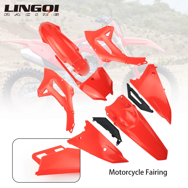 

LINGQI RACING полные обтекатели, инъекционная панель, комплекты защиты кузова, рамы для CRF450 2022, мотокросс, внедорожный грязевой пит-байк