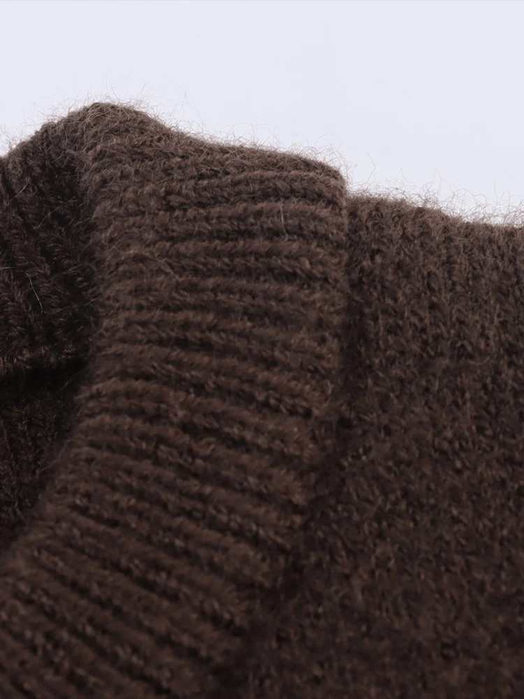 Giacca in maglia a maniche lunghe con collo rotondo e bottoni in nappa tinta unita, temperamento versatile, nuova moda femminile in stile europeo