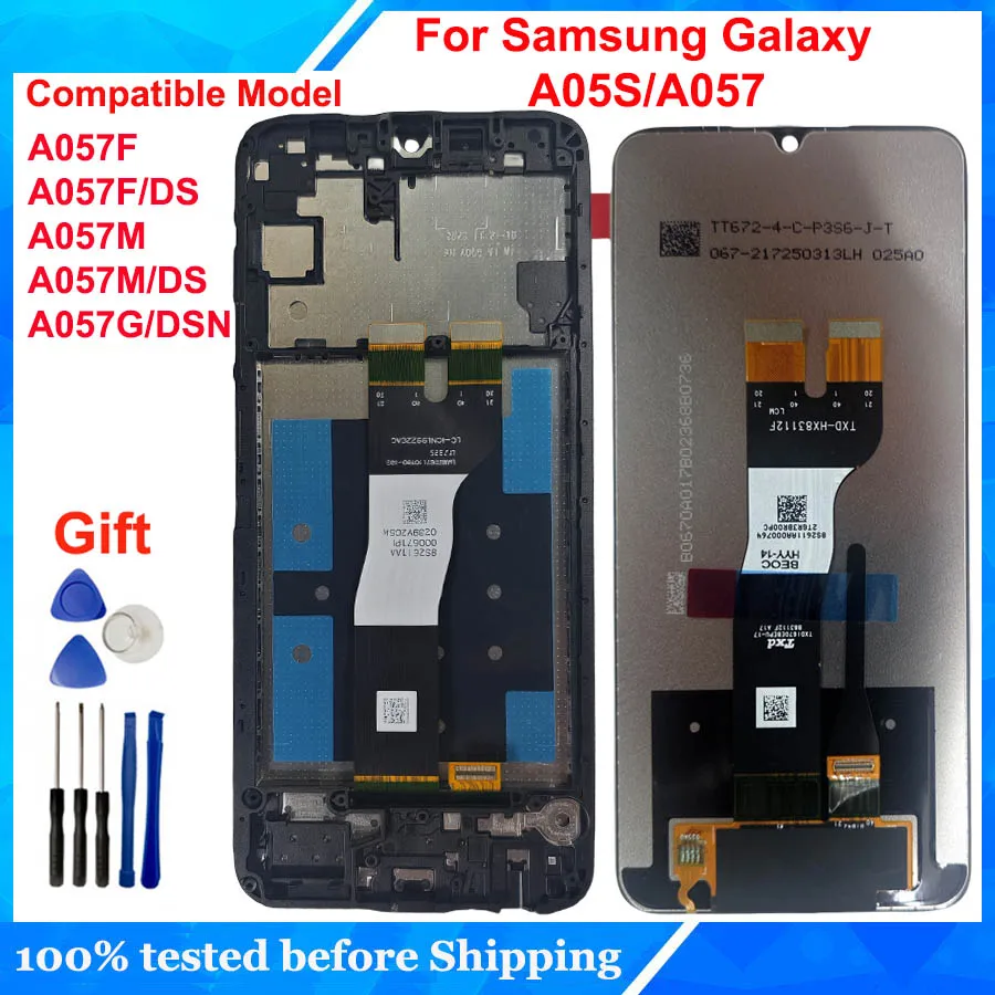 Pop замена A057F A057M сенсорный экран планшета в сборе для Samsung Galaxy A05S/A057 телефон ЖК-рамка панель аксессуар для дисплея