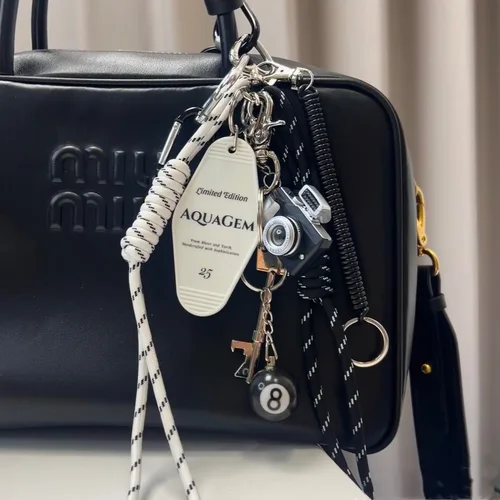 미우 스타일 짠 가방 펜던트, 짠 로프 펜던트, DIY 핸드백, 참 액세서리 장식 