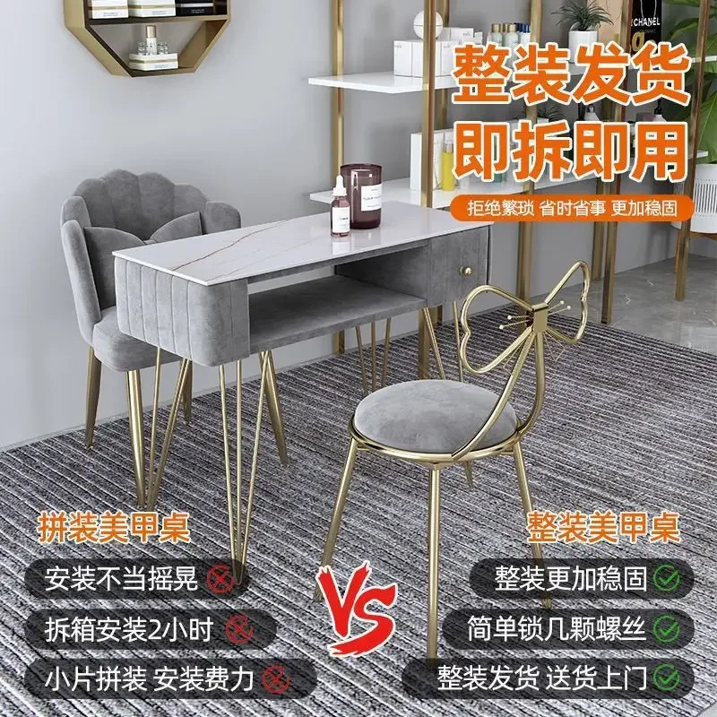 Single double light luxury marble Internet celebrities ins platform Nordic double layer