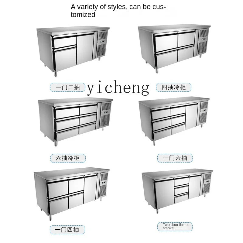 XL Lade Koelkast Commerciële Luchtgekoelde Gekoelde Tafel Roestvrijstalen Vriezer Platform Koelkast