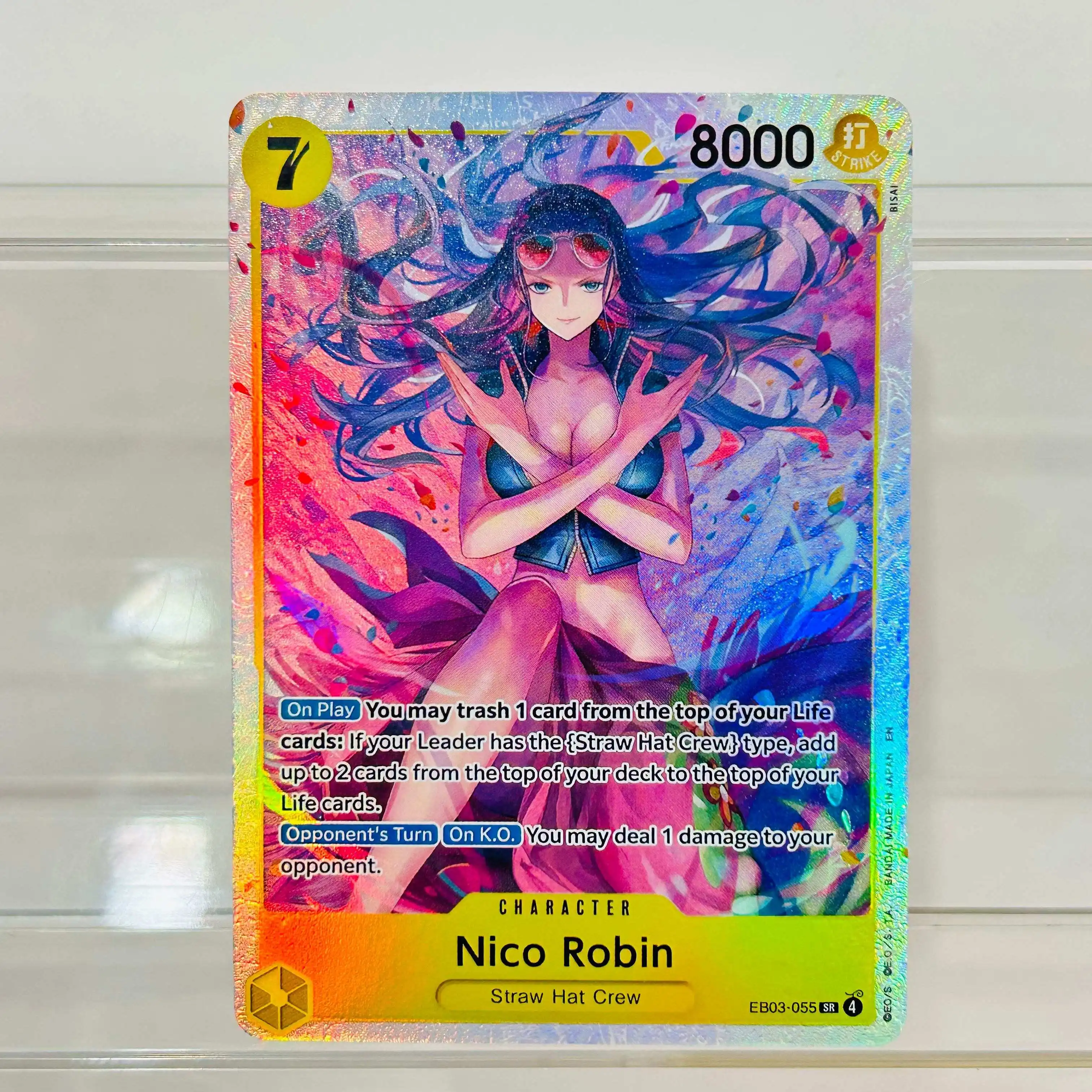 One Piece Gecko Moria OP14-104 SR Card EN Version Holographic Texture Cards Perfect Condition DIY Premium Anime Collection Card