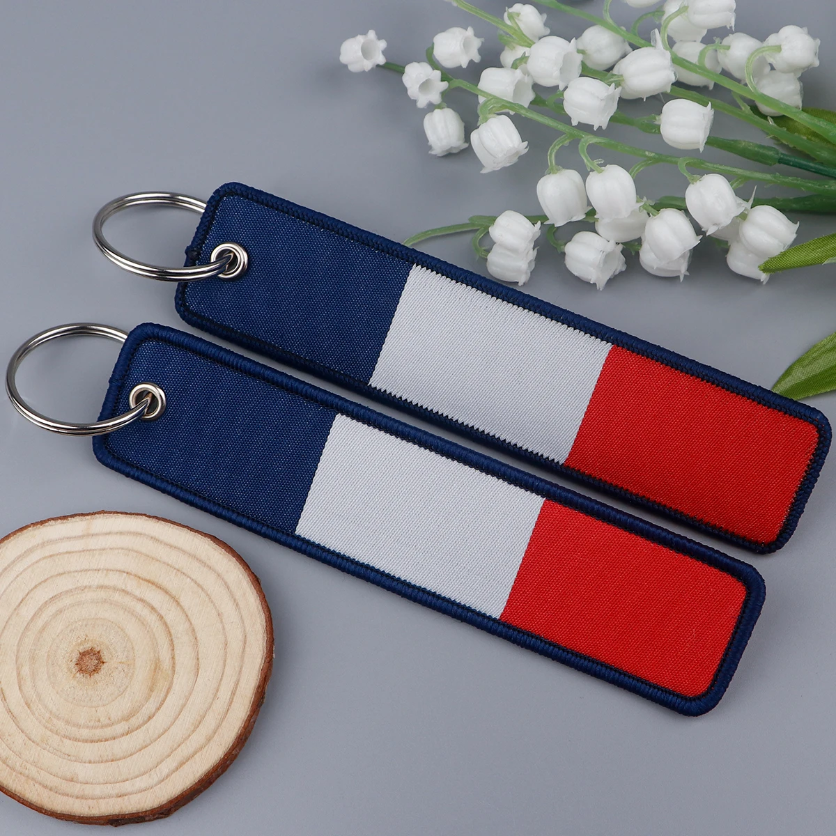 National Flags Embroidery Key Fobs Brazil France Japan Flag Key Tags Keychain For Motorcycles Cars Key Ring Accessories Chaveiro