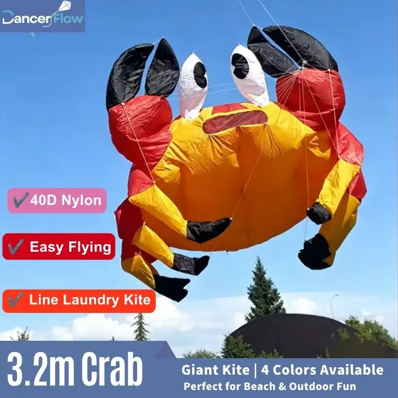 

3.2m Crab Kite Soft Inflatable Nylon Line Laundry Kite for Adults