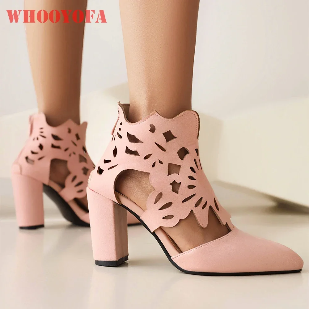 

Новые летние женские сандалии для взрослых, розовые, черные, модные женские повседневные туфли на высоком блочном каблуке, большие размеры 43 46