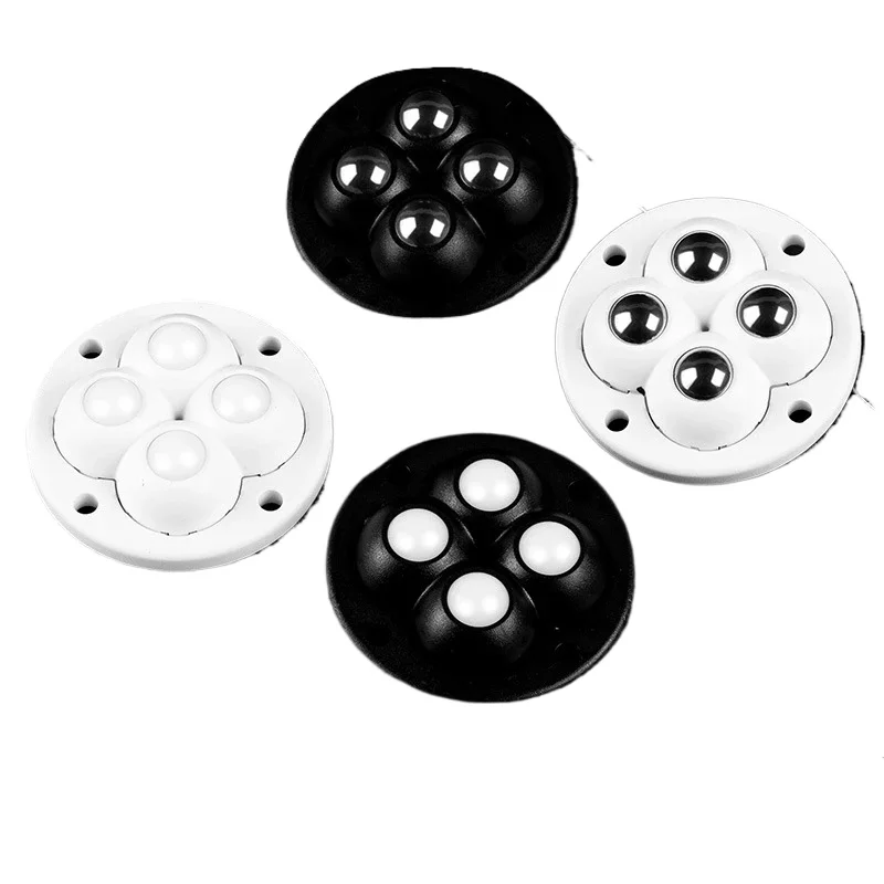 1-8 Pcs Universal Wheel Pulley Base Can Be Pasted Ball Caster Roller Swivel Chair Silent Furniture Mobile Small Wheels