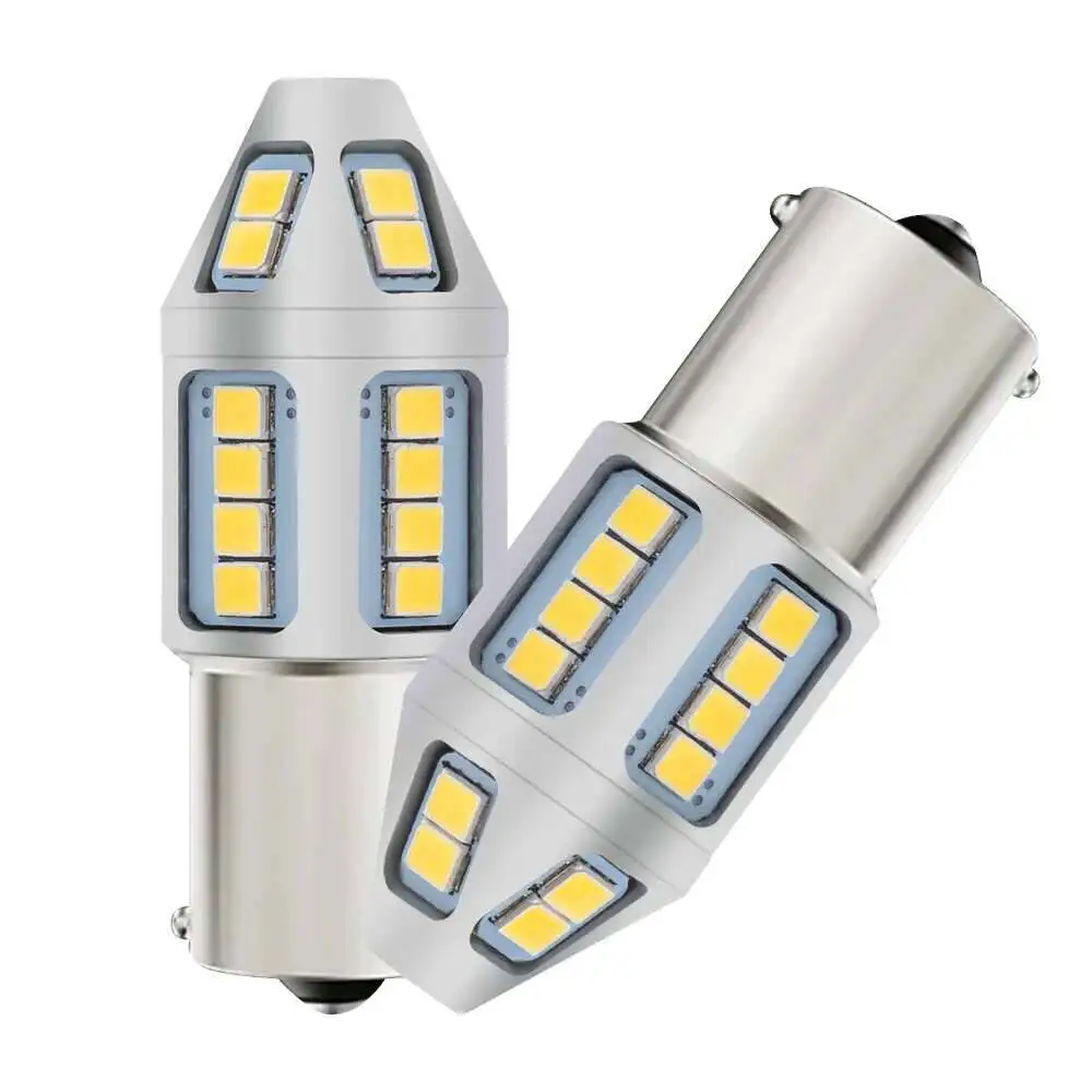 

2Pcs 1156 BA15S P21W 1157 BAY15D LED Lamp 30Smd For Car Motor Tail Backup Brake Reverse Turn Signal Light Bulb White 9V-36V DC