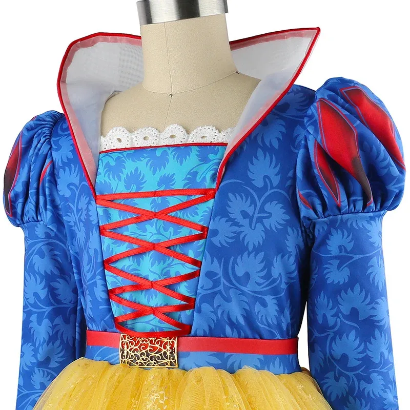 

COSda@Teen Girls Carnival Dress with Headband Snow and White Princess Movie Luxury Ball Gown Dressup for Girl Birthday Carnival