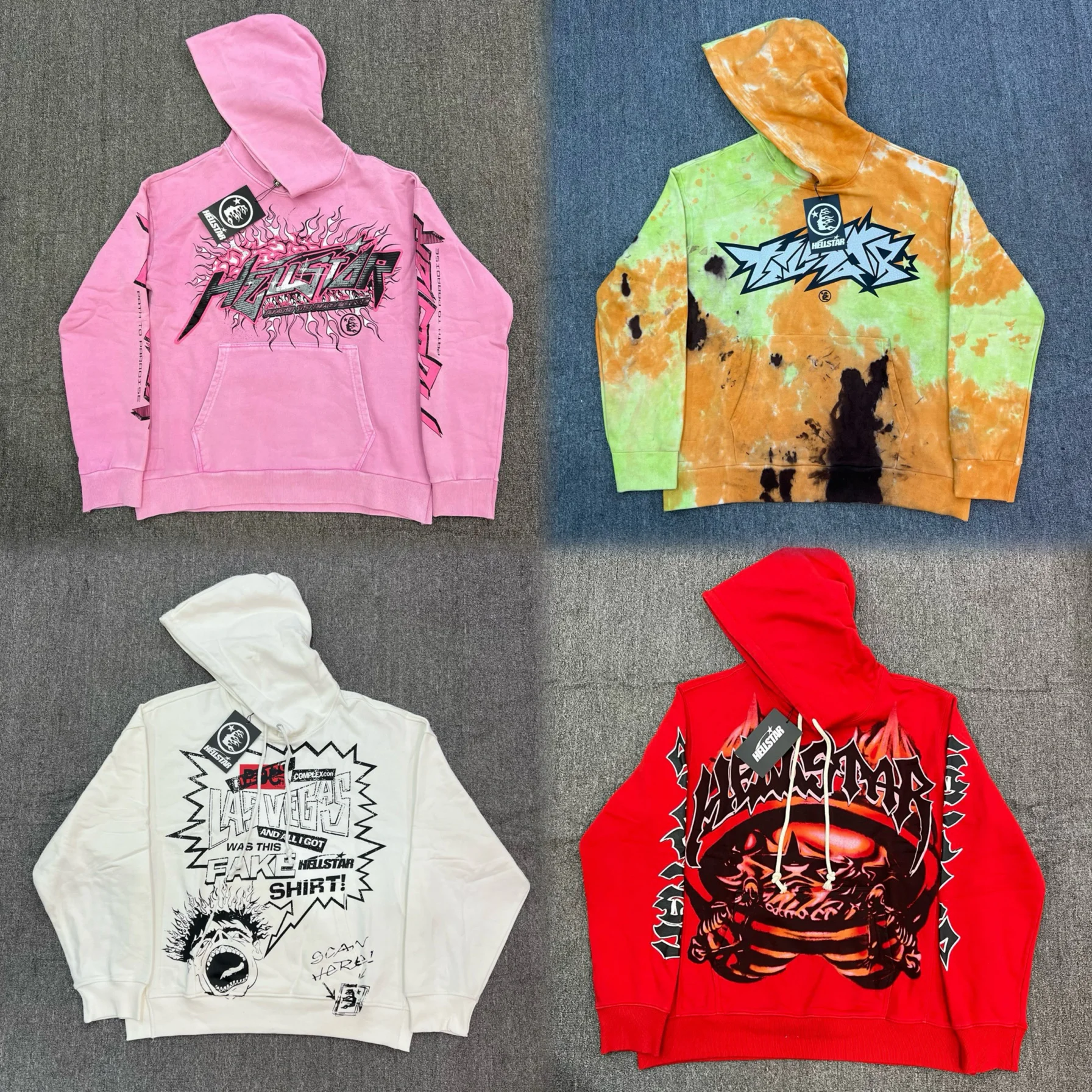 

Retro Waed American High Street Tie Dye Hoodie Sweatirt Youth Casual Spring Autumn Winter Long Sve Antibacterial Hat