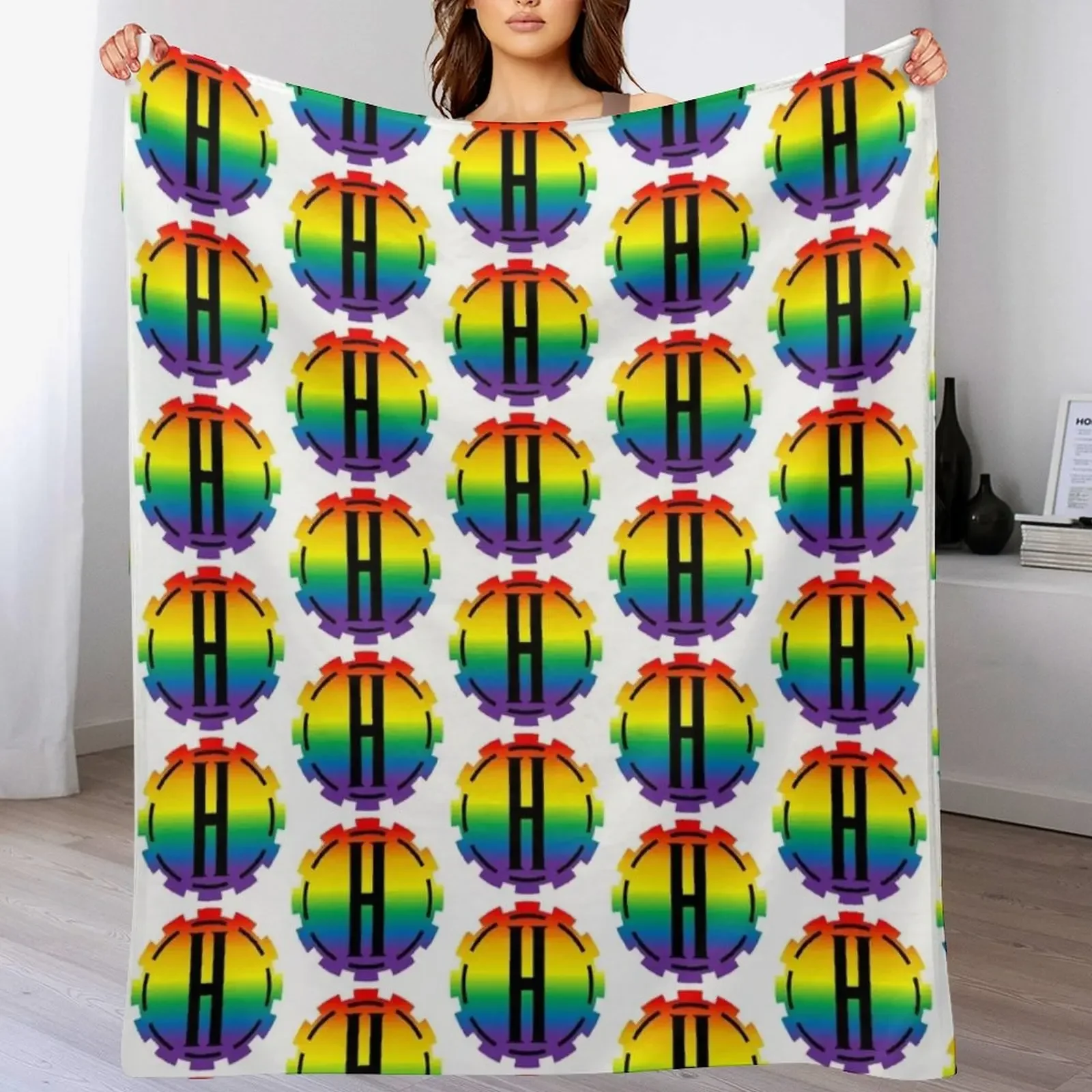 

Hoctor Industries Pride Logo Throw Blanket Cozy Warm Blanket for Bed Room Decor