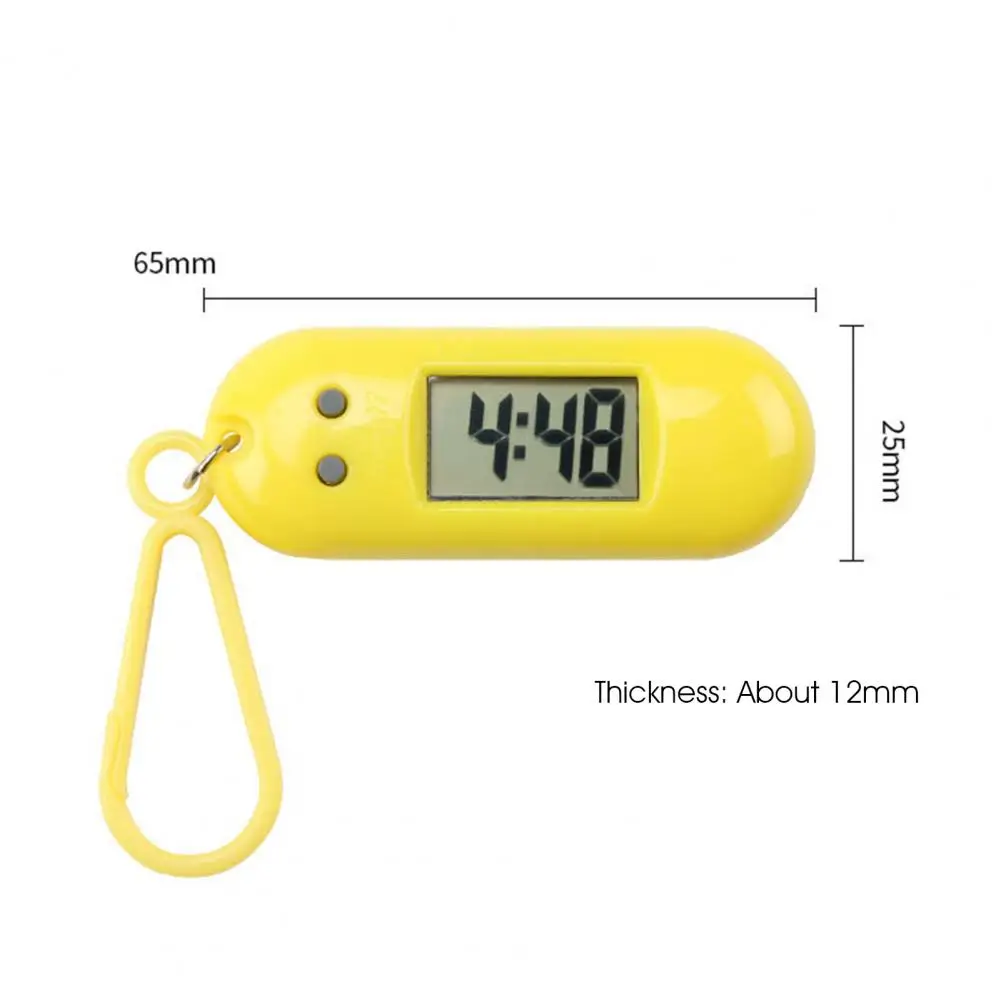 Horloge électronique avec affichage numérique LCD pour étudiant, montre-clé, silencieuse, portable, examen, étude, bureau