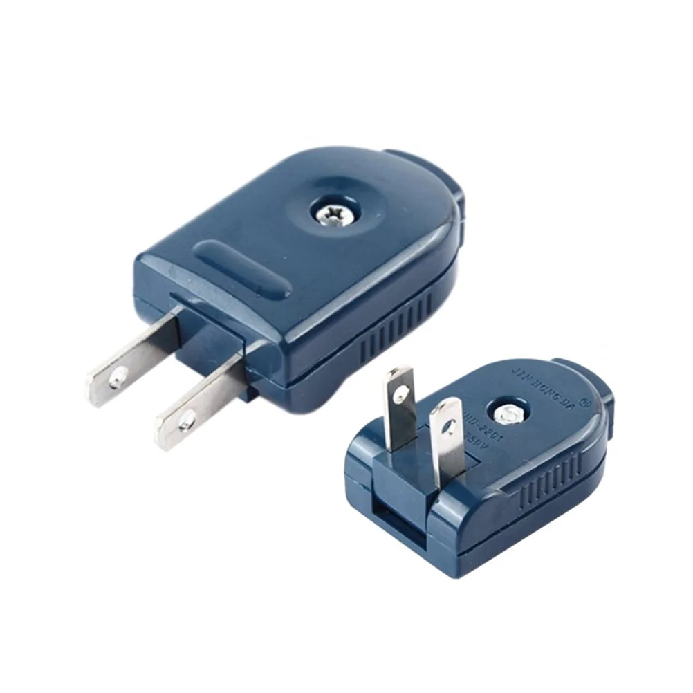 

3pc Power Plug Adapter 2 Male Plug Us Socket Extension Cord Outlet Adaptor Rewireable Compact Travel Essential Electrical