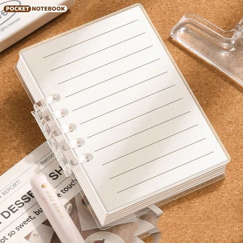 دفتر ملاحظات محمول ذو أوراق فضفاضة مقاس A7، دفتر جيب صغير مع معايير عالية المظهر للطلاب هي أداة تعليمية