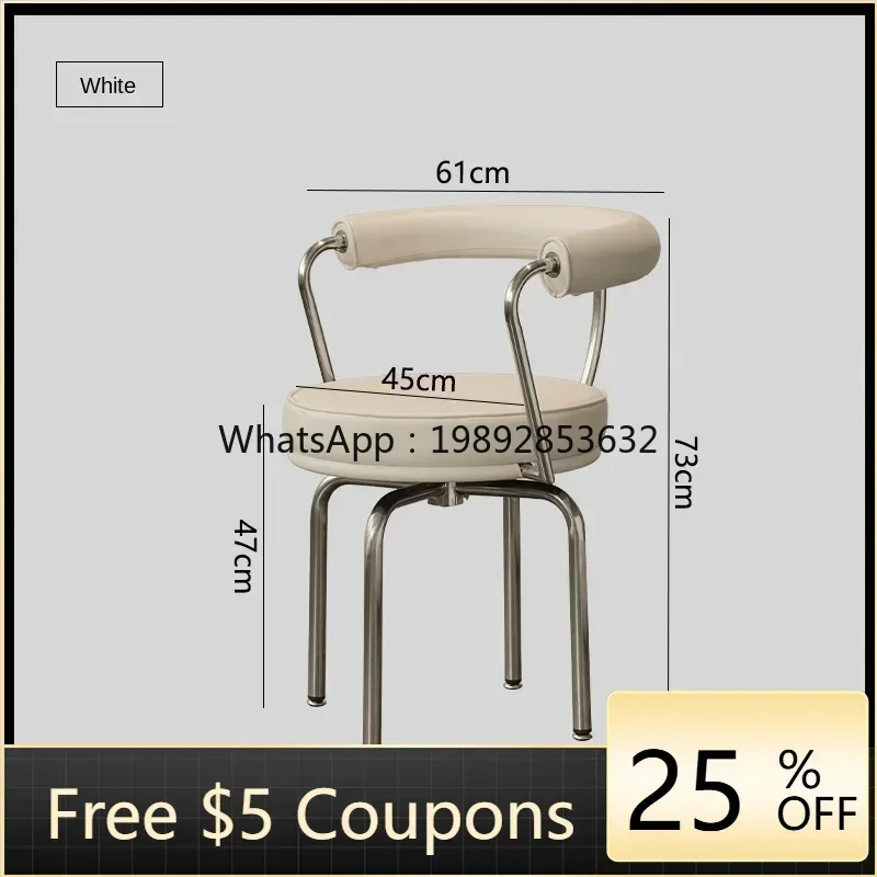 

YZ Nordic Designer Creative Stainless Steel Comfortable Soft Bag Office Chair