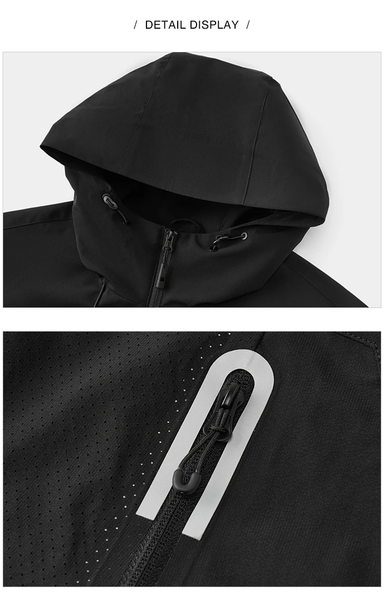 Semir Jacket Men Outdoor Sport Loose Hooded Patchwork Mesh 2025 Autumn Textured Top Menswear Clothing Jackets