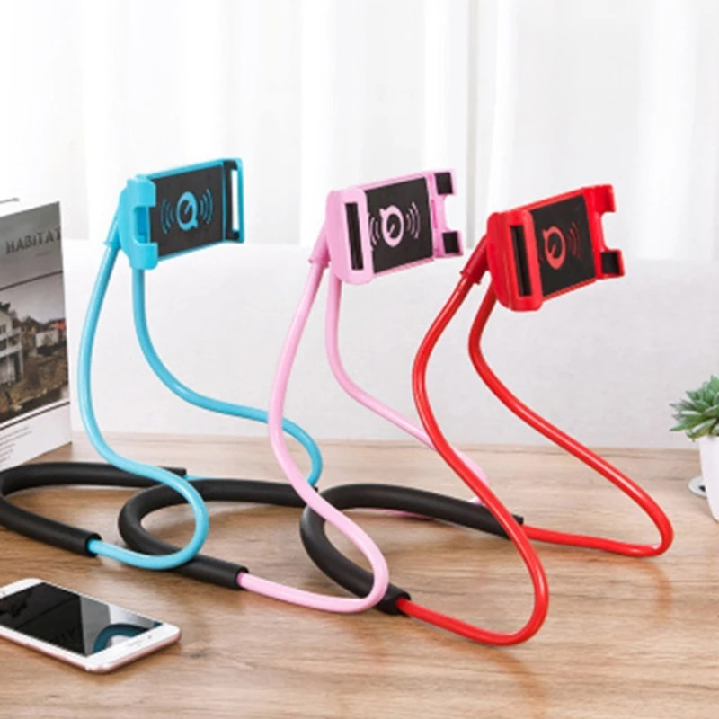 Flexible Lazy Bracket Neck Hanging Stand Holder for Smartphones