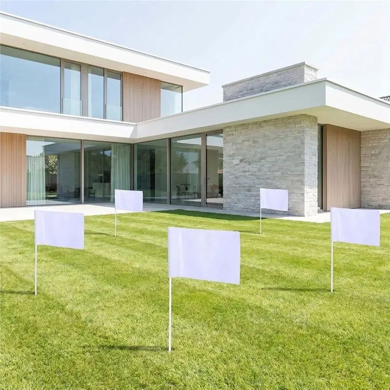 ABVL-Blank Golf Flags 9 Pcs Golf Pin Flag Indoor Outdoor Backyard Garden For Yard