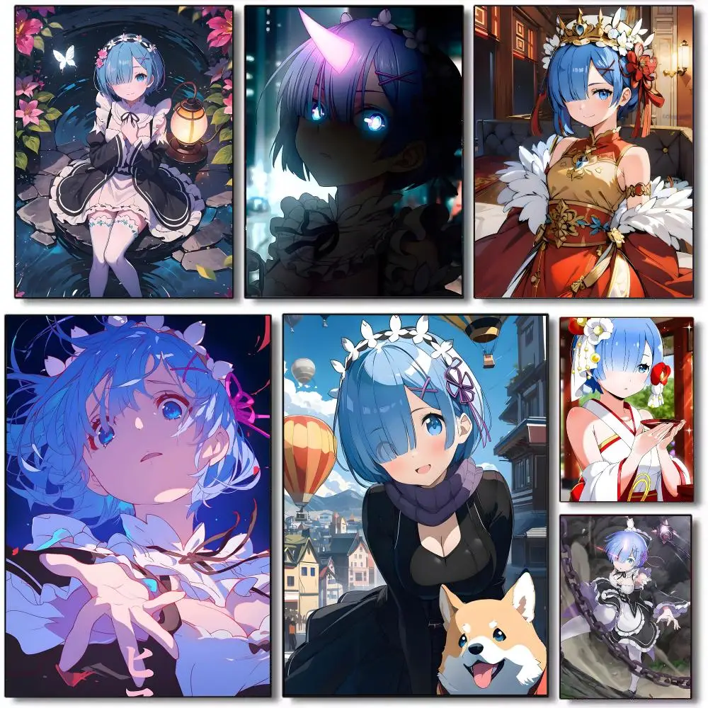 Re Zero Starting Life In Another World Poster HD Waterproof Self-Adhesive Wall Sticker For Room Decor, Premium Print Gift