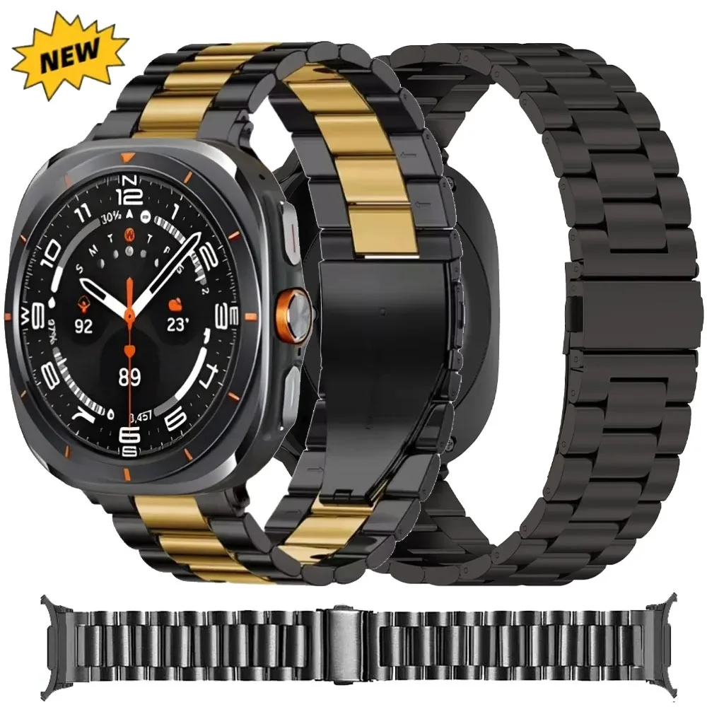 

Металлический ремешок для Samsung Galaxy Watch 8-7 Ultra 47 мм, браслет из нержавеющей стали, ремешок для часов Galaxy Watch 8-8 Classic 40/44 мм 46 мм